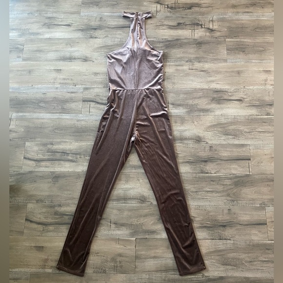 L.A. Baby Jumpsuit - Coco Suede One Piece Fashion Sleeve Less Attached Choker - Picture 8 of 11